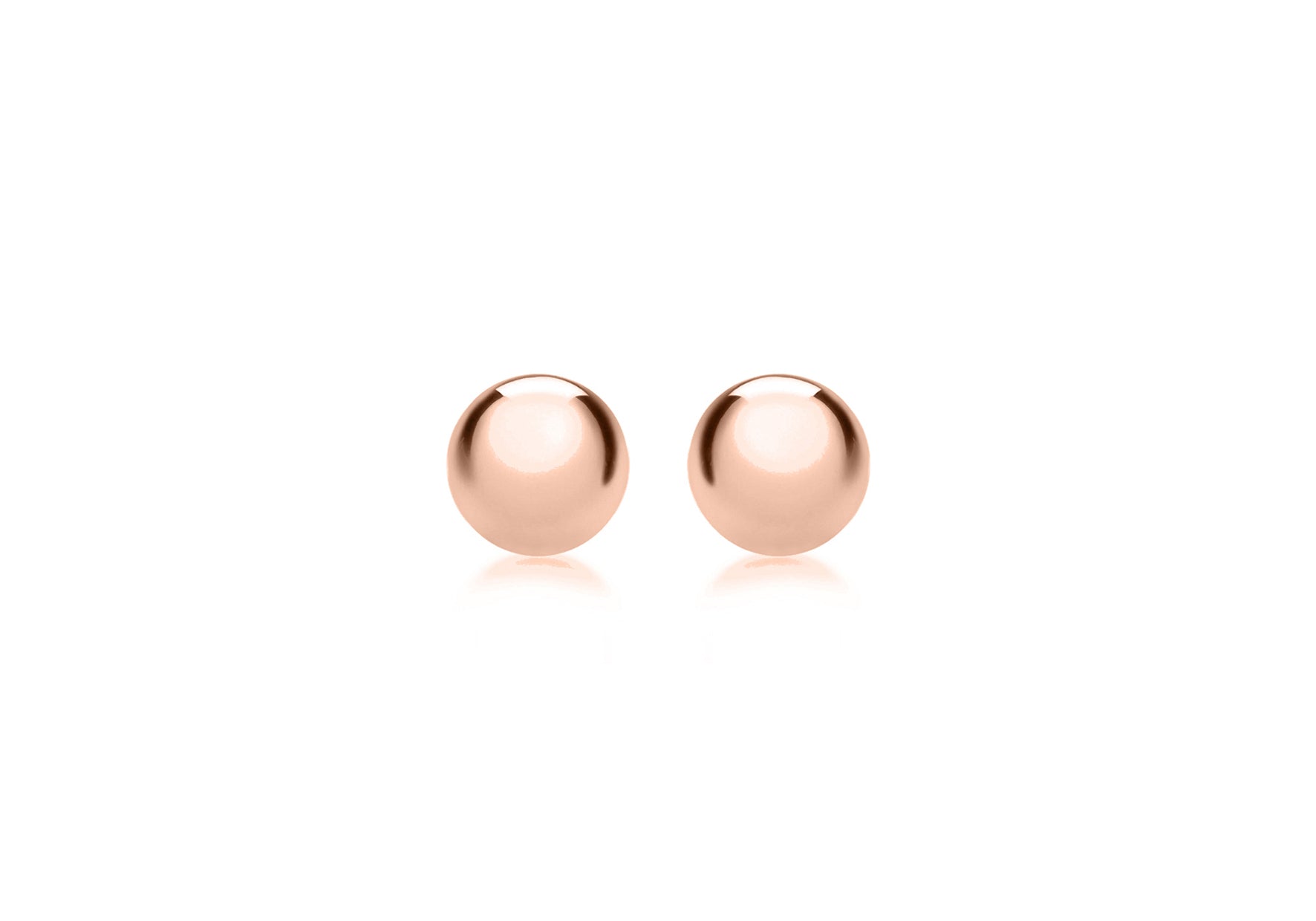 18ct Rose Gold 4mm Ball Stud Earrings