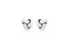 18ct White Gold 8mm Knot Stud Earrings