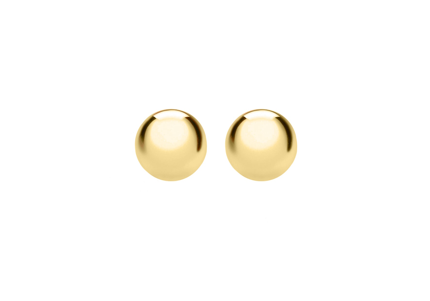 18ct Yellow Gold 7mm Ball Stud Earrings