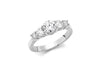 18ct White Gold 0.94ct Diamond Graduated Half-Eternity Ring