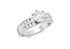 Solitaire Zirconia  Stone Set Ring 18ct White Gold
