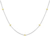 9ct Two-Tone Gold Ball Hexad Snake Chain Necklace
