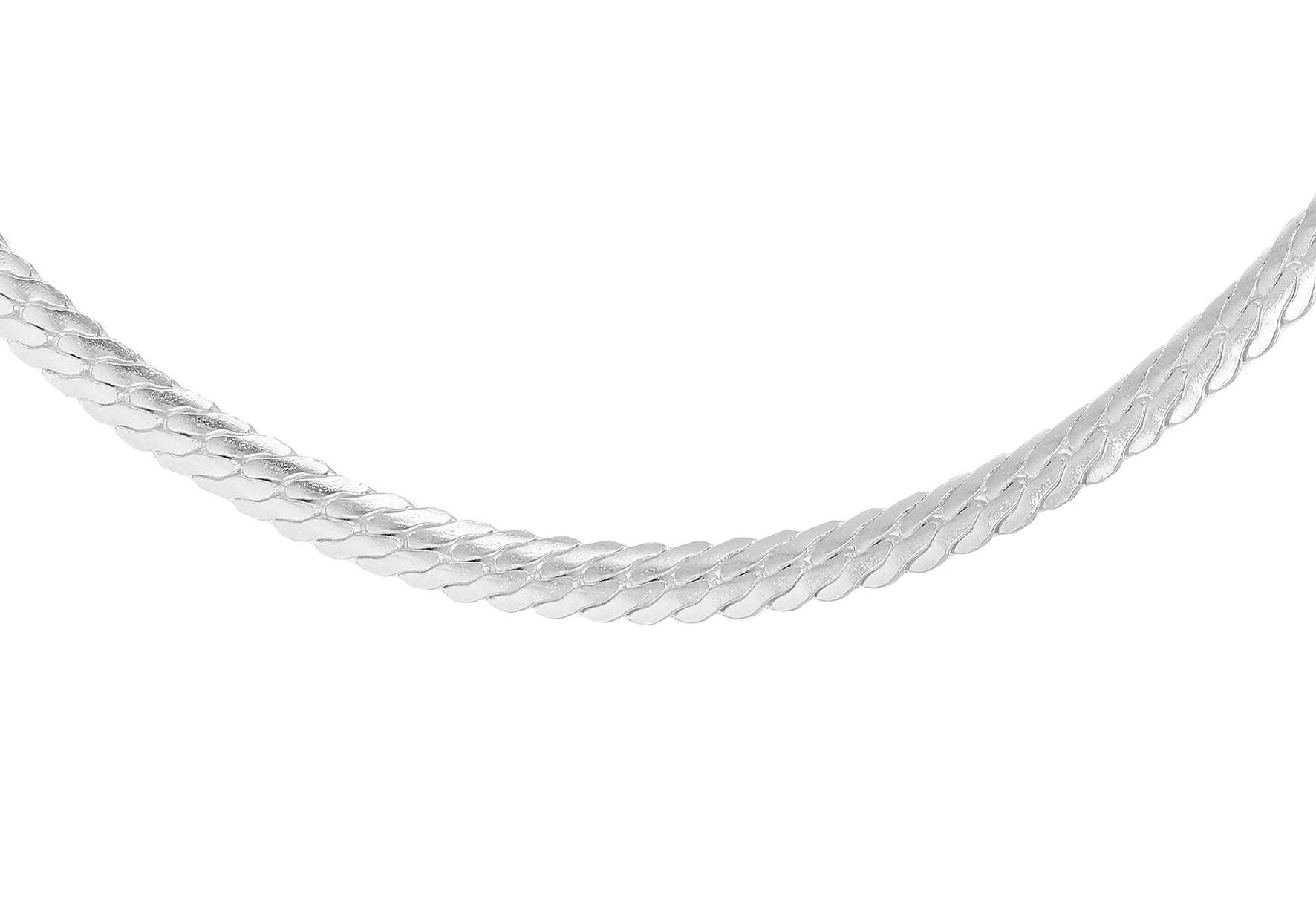 Sterling Silver Oval Herringbone Chain
