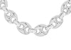 Silver Inter-loking Large Chain Necklace