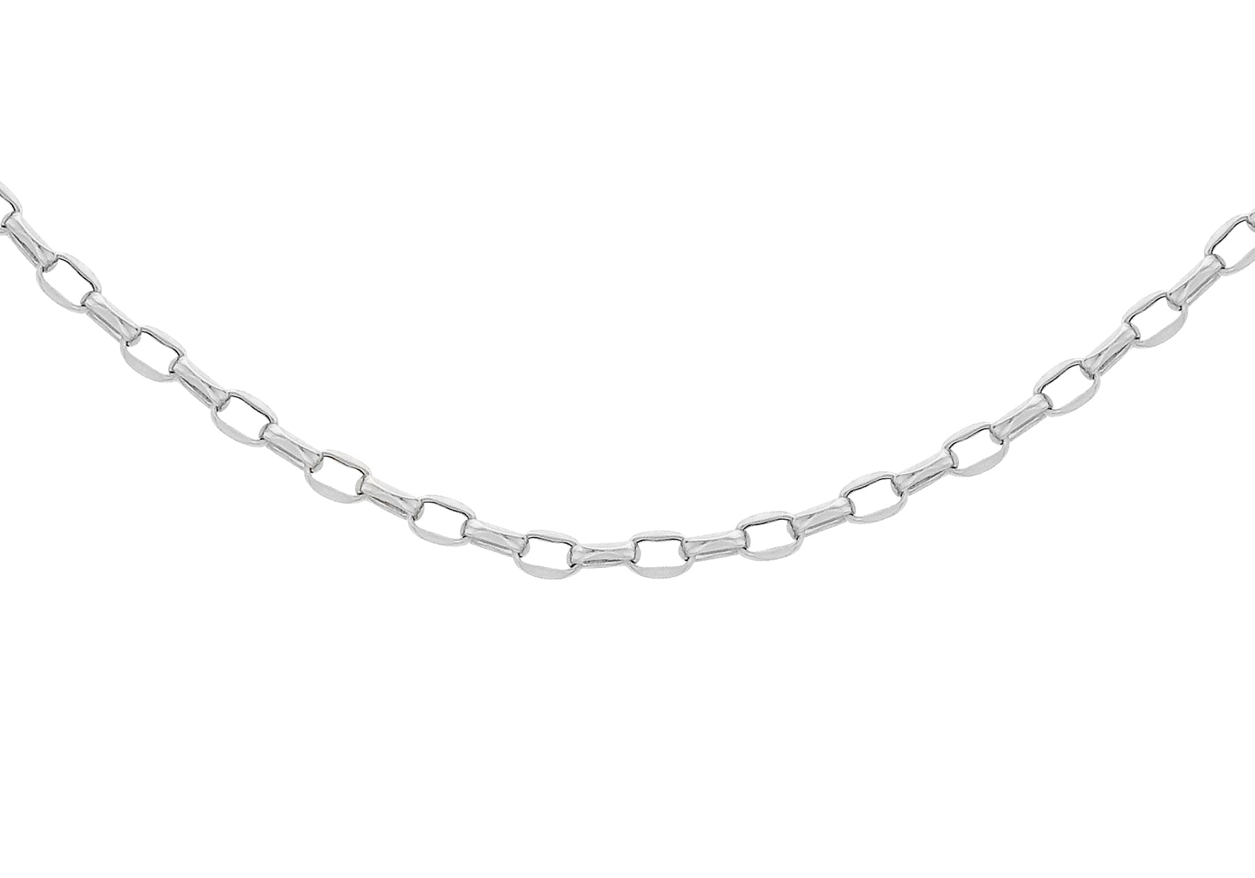 Sterling Silver 100 Oval Belcher  Chain 41m/16"9