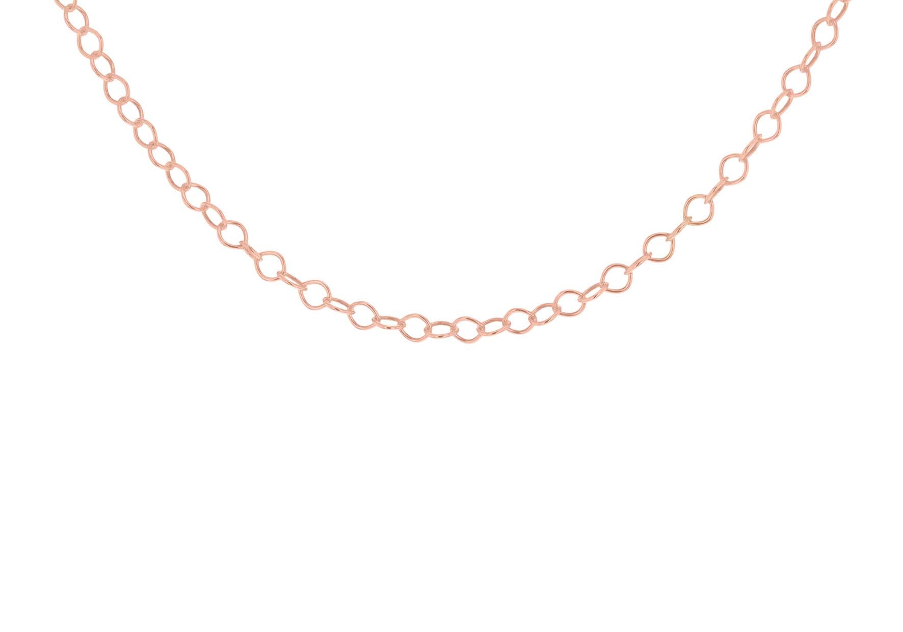 Sterling Silver Rose Gold Plated 30 Belcher  Chain 41m/16"9