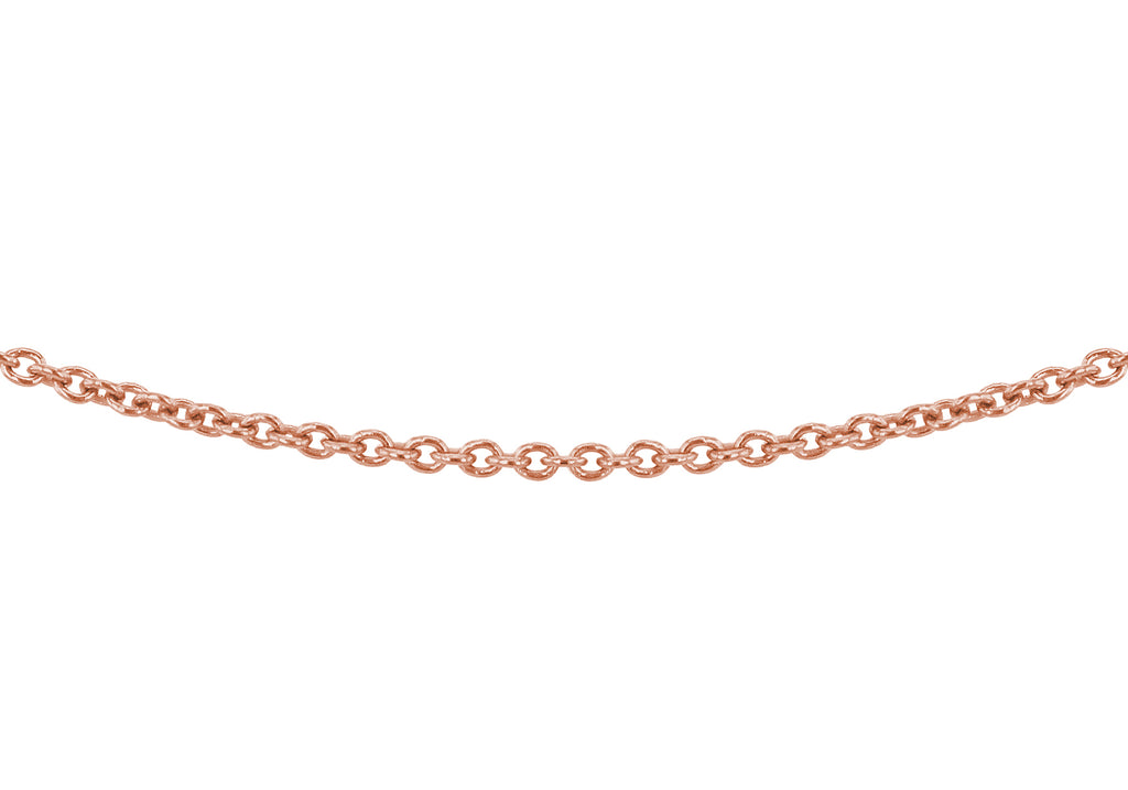 Sterling Silver Rose Gold Plated 25 Fine Belcher Chain