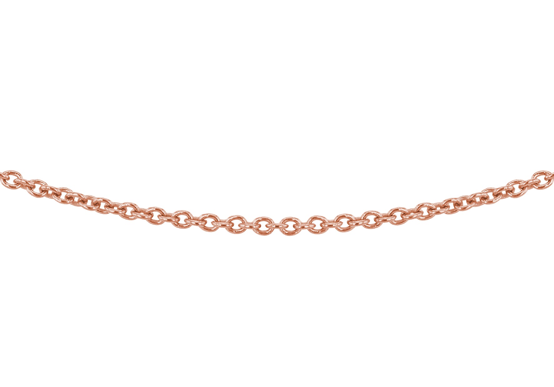 Sterling Silver Rose Gold Plated 25 Fine Belcher Chain