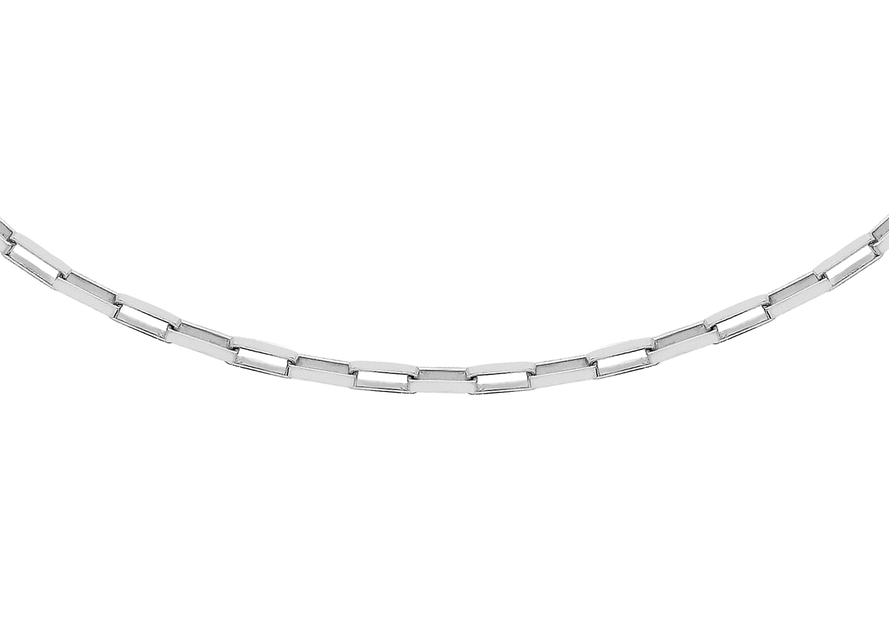 Sterling Silver 40 Square Paper Chain 41m/16"9