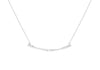 Sterling Silver Rhodium Plated Twist Bar Necklace