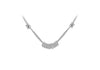 Sterling Silver Polished Rings Snake Chain Necklace  46m/18"9