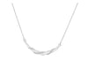 SILVER Zirconia  TWIST BAR Necklace 169