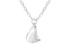 Sterling Silver Organic Heart Drop Necklace  
