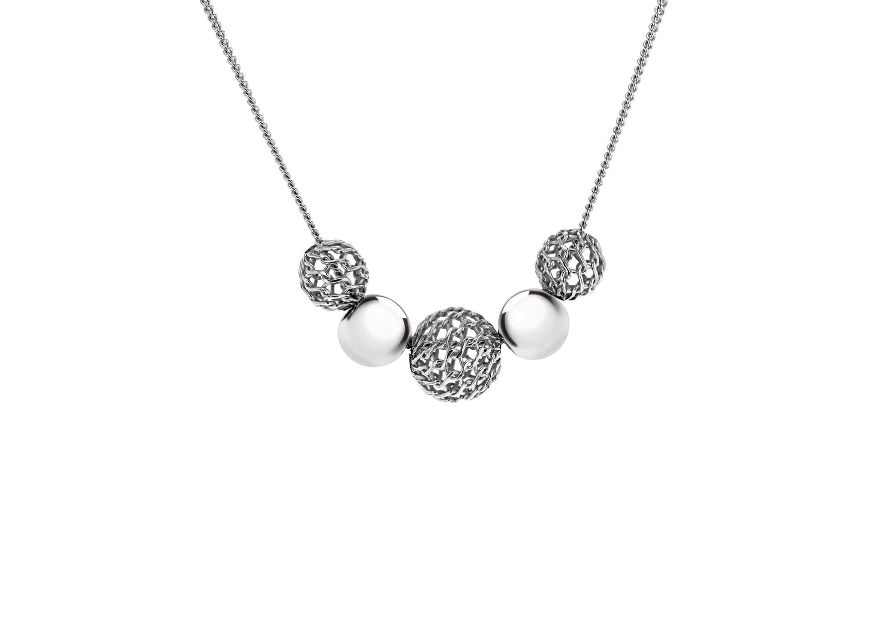 SILVER RHO 5 BEAD DROP 16"9