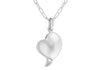 Sterling Silver Organic Heart Pendant 