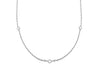 Sterling Silver Fancy  Twist Beads Necklace  Chain