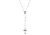 Sterling Silver Rosary Necklace  66m/26"9