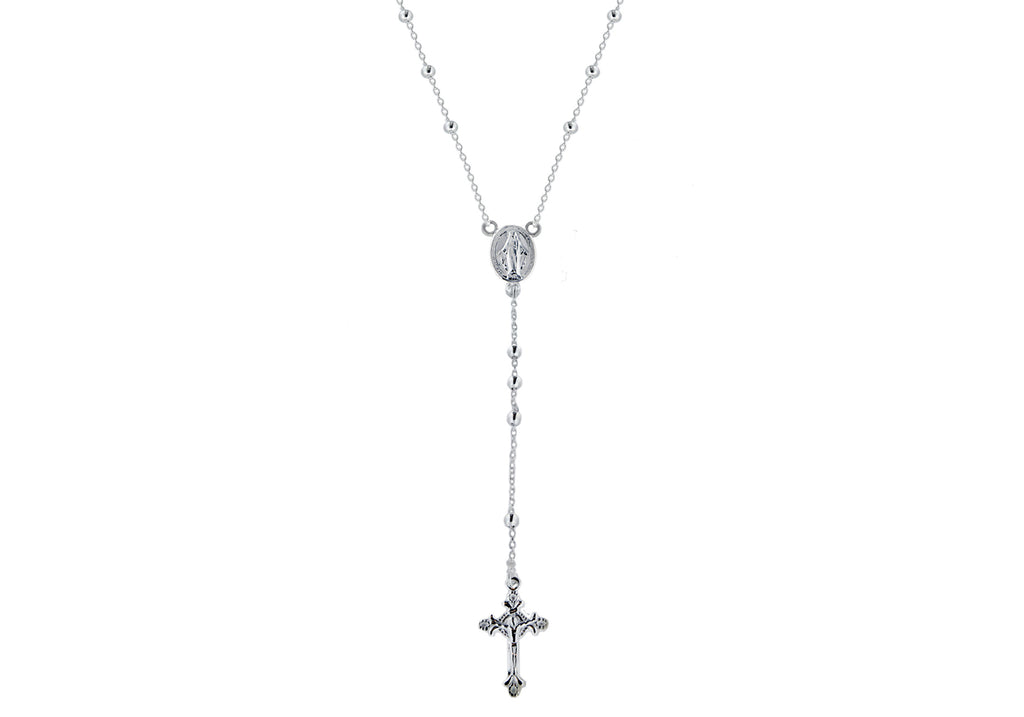 Sterling Silver Rosary Necklace  66m/26"9