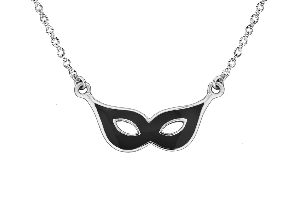 Sterling Silver Black Enamel Libertine Pendant