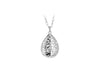 Sterling Silver Filigree Teardrop Pendant on Adjustable Chain Necklace  51m/20" - 61m/24"9