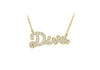 Sterling Silver Gold Plated Zirconia  'Diva' Necklace  46m/18"9
