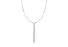 Sterling Silver Diamond Cut Tassel Drop Necklace  46m/18"9
