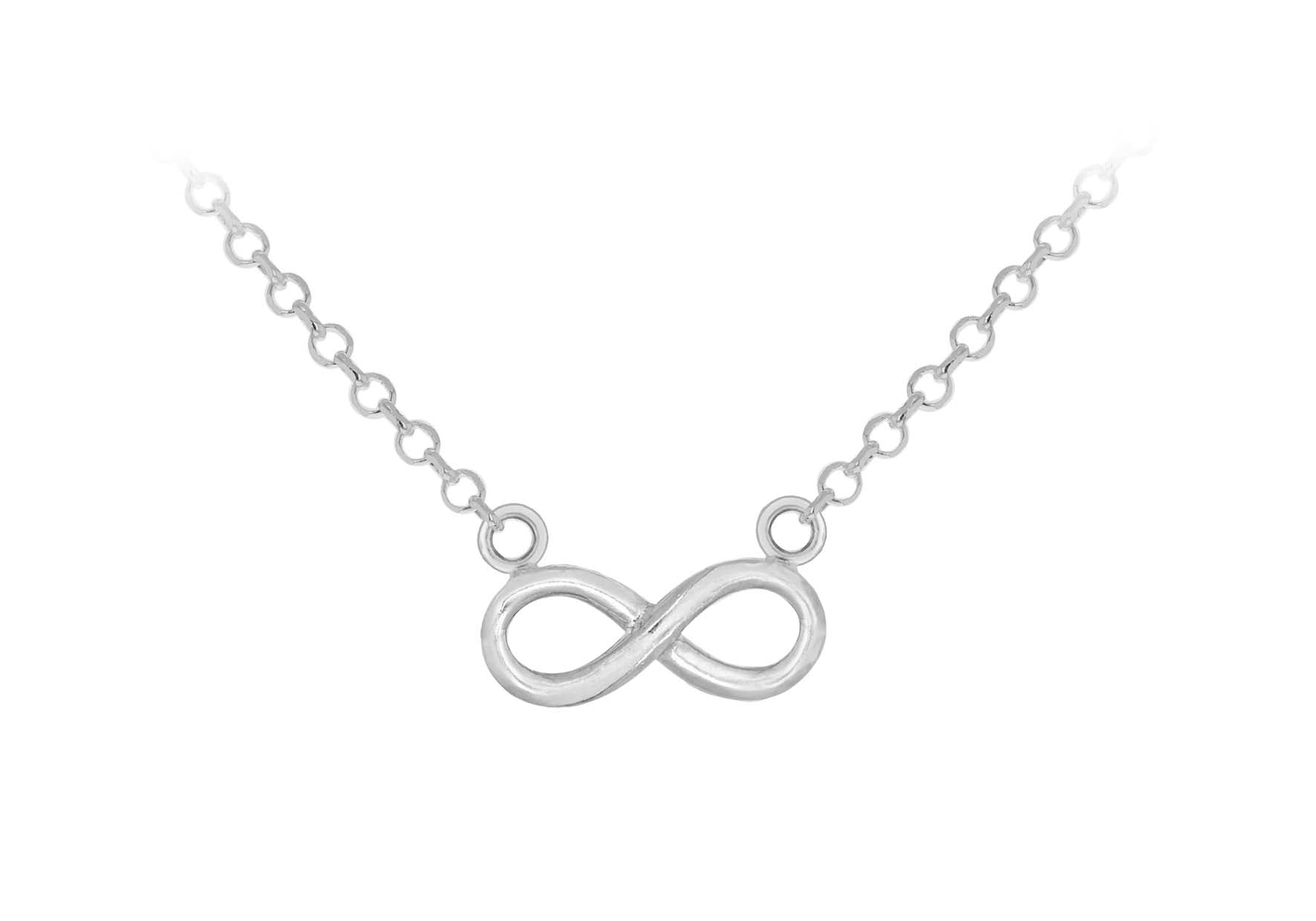 Sterling Silver 16.8mm x 9.6mm 'Figure 8' Diamond Cut Belcher  Necklace  46m/18"9