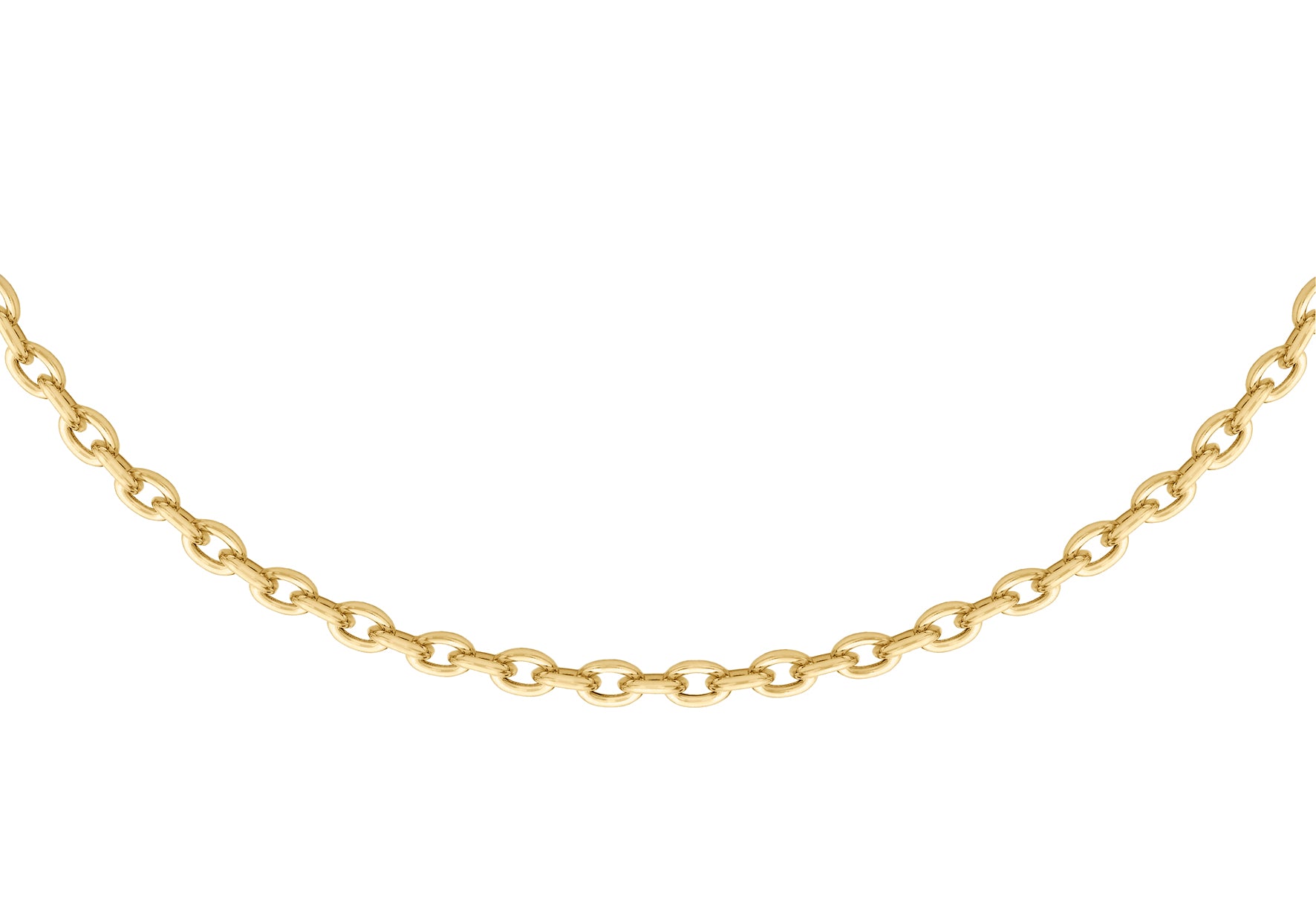 Sterling Silver Yellow Gold Plated Adjustable Trace Chain 46m/18" - 51m/20"9