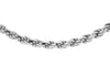 Sterling Silver Solid 100 Diamond Cut Rope Chain