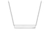 Sterling Silver 32mm x 5mm Horizontal Bar Necklace  43m/17"9