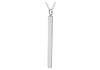 Sterling Silver 3mm x 40mm Vertial Bar Necklace  43m/17"9