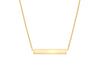 Horizontal Bar Necklace  Sterling Silver Yellow Gold Plated9