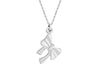 Sterling Silver Bow Necklace  46m/18"9