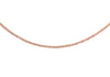Sterling Silver Rose Gold Plated Adjustable Heart Slider Tocalle Chain 61m/24"9