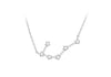 Sterling Silver Rhodium Plated Stone Set aner Star Constellation  Necklace