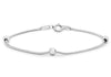 Sterling Silver Disco Ball Snake Chain Bracelet 18m/7"9
