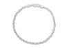Sterling Silver Ball and Snake Chain Twist Bracelet 18m/7"9