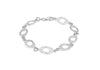 Sterling Silver Oval Swirl Link Bracelet 19m/7.5"9