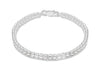 Sterling Silver 3mm Square Zirconia  Tennis Bracelet 18m/7"9