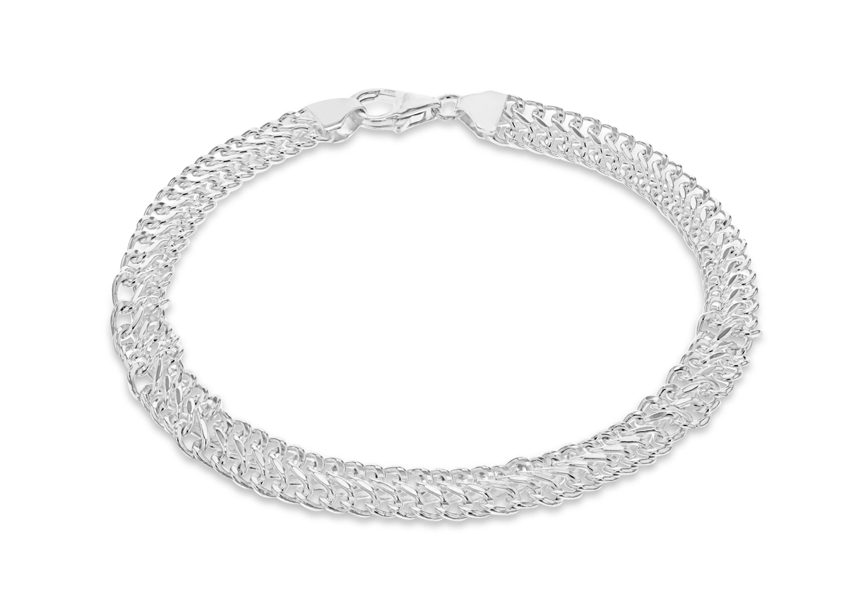Sterling Silver 80 Double Curb Bracelet
