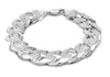 Sterling Silver 16.75mm Curb Bracelet 23m/9"9