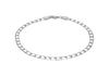 Sterling Silver 3.5mm Diamond Cut Square Curb Bracelet 20m/8"9