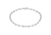 Sterling Silver 3.5mm Square Rambo Bracelet 18m/7"9