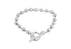Sterling Silver Ball T-Bar Bracelet