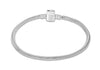 Sterling Silver 3mm Snake Chain Round lip Bracelet 19m/7.5"9