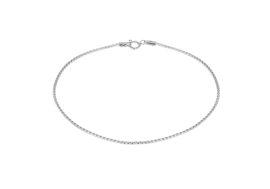 Sterling Silver 1.15mm Poporn Bracelet 19m/7.5"9