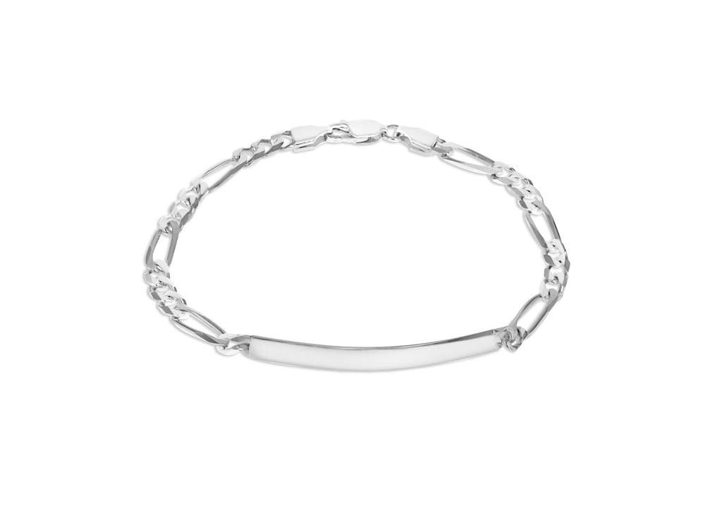 Sterling Silver ID 4.5 Figaro Bracelet 20m/8"9