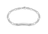 Sterling Silver ID 4.5mm Figaro Bracelet 19m/7.5"9