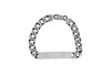 Sterling Silver Oxidised  ID Curb Bracelet 21.5m/8.5"9