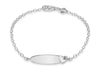Sterling Silver ID and Zirconia  Heart Bracelet 16.5m/6.5"9